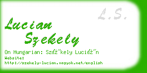 lucian szekely business card